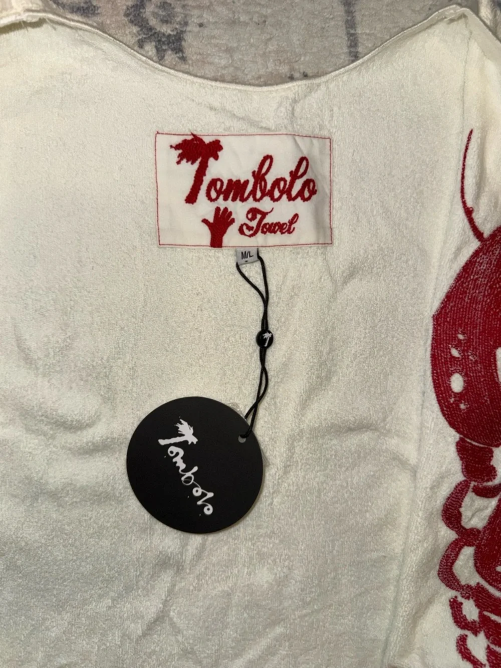 NWT Tombolo Women's 'Better Half' Hand Towel Top Size M/L - Picture 2 of 5